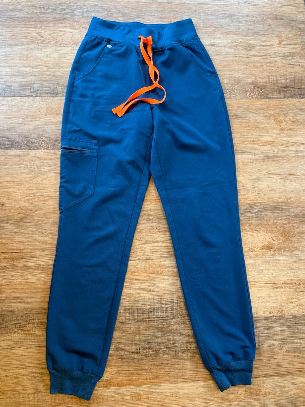 Figs Technical Collection Royal Blue Joggers with Bright Orange Drawstring XXS